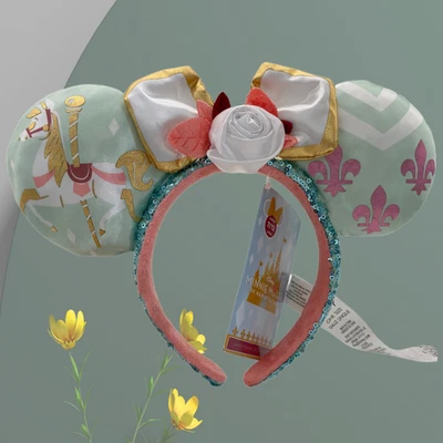 Atracción principal Carrusel del Rey Arturo Parques Disney Diadema Orejas de Minnie Mouse Foto 1 de 4