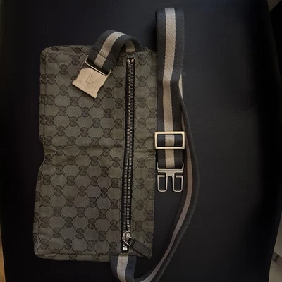 Gucci Monogram GG Double Pocket Belt Waist Bag Unisex Bum Bag - Image 1 of 4
