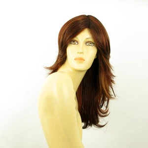Perruque femme longue Châtain Cuivré Méché Blond Clair/rouge DALILA 33H130 - Imagen 1 de 8
