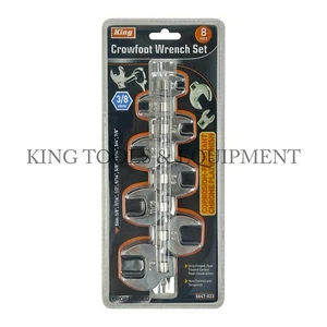 King 3/8 Antrieb Hahnenfuß Schraubenschlüssel Set (8-teiliges Set) SAE - Bild 1 von 3