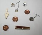 Masonic Mason Lot Tie Clip Coins Pins Tacks Trowel 32 Degree Shriner Emblem