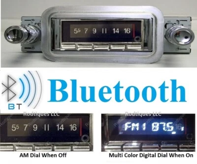 1954-1955-1956 Buick Car Bluetooth Stereo Radio Multi Color Display USA 740 - Image 1 of 3