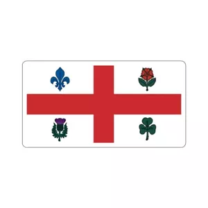 Flag of Montreal 1939 to 2017 Canada - STICKER Vinyl Kiss-Cut Decal - Picture 1 of 25