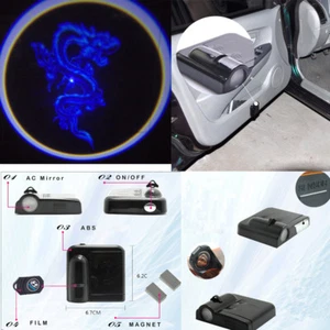 Car Door LED Ghost Light Blue Dragon Magnetic Wireless Welcome Shadow GL271 - Imagen 1 de 14