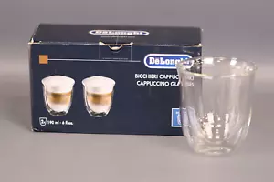 DeLonghi 6oz Cappuccino Double Wall Thermal Glasses 2pk (missing 1 Glass) - Picture 1 of 2