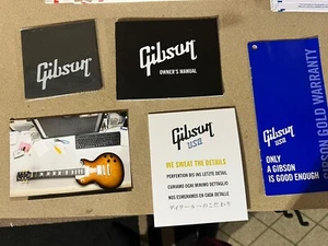 Gibson Les Paul Case Candy Manual Blank Warranty & Checklist Wrench Cloth - Picture 1 of 3