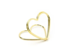 10 Stück Tischkarten-Halter Herzen gold Platzkartenhalter golden (0,50 EUR/Stüc - Bild 1 von 5