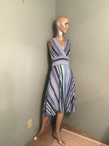 DRESS, B MOSS, XS, MULTI-COLOR, STRIPE - Picture 1 of 3
