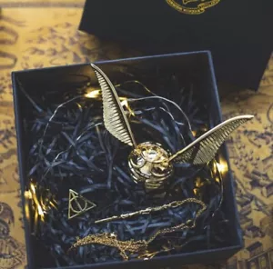 Harry Potter Golden Snitch Wings Vorschlag Ring Box Hochzeit Etui *US SELEER* - Bild 1 von 7