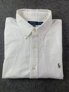 Polo Ralph Lauren Mens 109% Short Sleeve Flesh Pony Shirt Size XL White - Foto 1 di 8