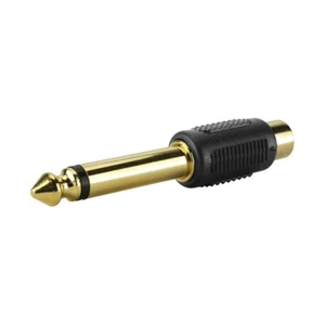 Construct Pro Single RCA Female to 1/4” Male Gold-Plated Adapter - Picture 1 of 5