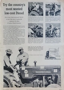 Tractor International Harvester McCormick B-275 vintage 1962 anuncio agrícola - Imagen 1 de 1