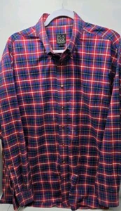 JoS. A. BANK Traveler's Collection Casual LS Shirt Men XL Red/white/blue - Picture 1 of 6