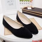 Womens Oxfords Pointed Toe Work Slip On Loafer Flats Casual Shoes