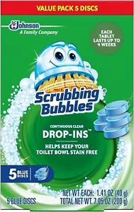 Toilet Tablets, Continuous Clean Toilet Drop Ins, Helps Keep Toilet Stain Free a - Picture 1 of 7
