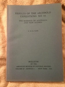 Results of the Archbold Expeditions No 65-The Rodents of Australia...(1951) - Picture 1 of 4