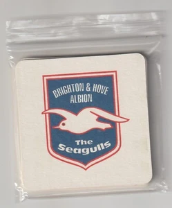 BRIGHTON & HOVE ALBION F.C. Pack of 6 Club Crested Beer Mats Coasters  - Picture 1 of 1