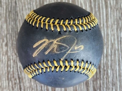 Mike Trout Signed Black Baseball Los Angeles Angels - Beckett LOA - Image 1 of 4