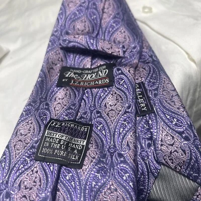 J.Z.RICHARDS  Brand New Hand Made in USA. Finely Woven Silk Fabric Deep Lavender - Image 1 of 4