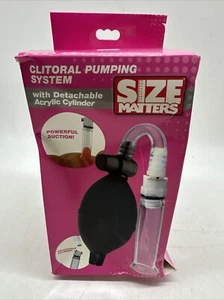 Size Matters Clitoral Pumping System W/Detachable Acrylic Cylinder, Sex Toy, New - Picture 1 of 4