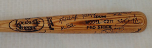 1995 Harrisburg Senators Team Signed 25+ Autographed Baseball Bat Minor Expos