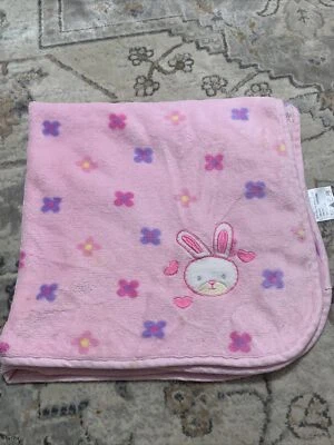 Manta de conejito floral rosa bebé regente difícil de encontrar/rara 2011 Foto 1 de 3