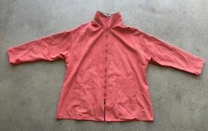 Vintage MYCRA PAC LIFE Reversible Salmon & Tan Faux Suede Jacket Size M/L w Bag - Picture 1 of 12