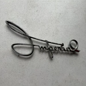 1957-60 Imperial Fender Script Emblem Chrysler Crown Limousine 392 Hemi 57 58 59 - Picture 1 of 6