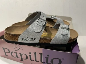 New NIB (7 M US) Women's Papillio SYDNEY, Birkenstock Frost Grey Silver - Picture 1 of 8