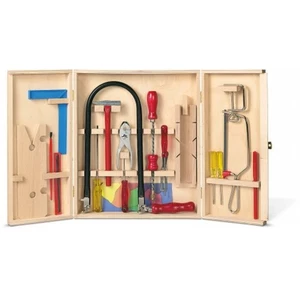PEBARO hochwertiger Laubsägeschrank Laubsägekasten Kinder Laubsäge Werkzeug - Picture 1 of 1