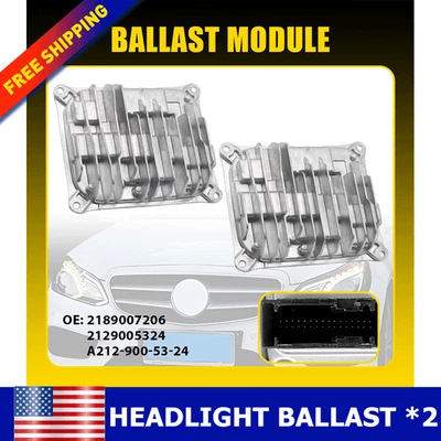 Módulo de lastre LED de control de faros de 2 piezas para Mercedes-Benz E250 E300 diestro/derecho 14-16 Foto 1 de 4