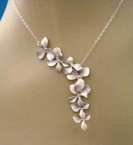 VETEMENTS Collana Fiore Argento Primavera Gioielli Moda VELOCE Spedizione Gratuita