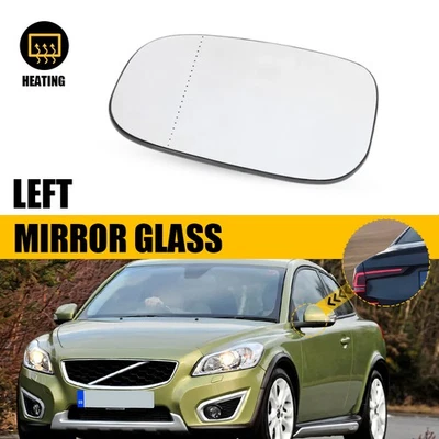 Espejo retrovisor térmico del lado izquierdo del conductor de vidrio con placa de respaldo para Volvo C30 S40 C70 Foto 1 de 4