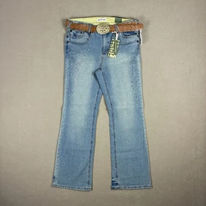 Zana Di Damen Bootcut Z Jeans 16W helle Waschung Strass Denim mit Gürtel Neu mit Etikett - Bild 1 von 23
