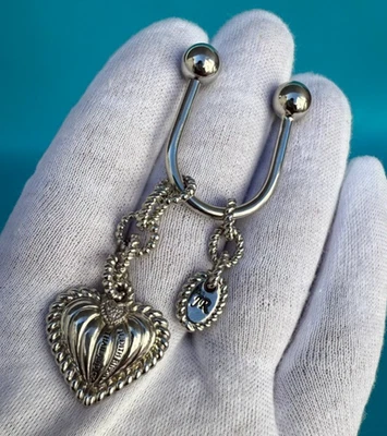 Precioso Llavero Judith Ripka Circonita Cúbica Puff Corazón Foto 1 de 4