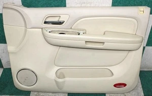 07' ESCALADE Leather Beige RF RH Right Front Interior Door Trim Panel Passenger - Picture 1 of 11