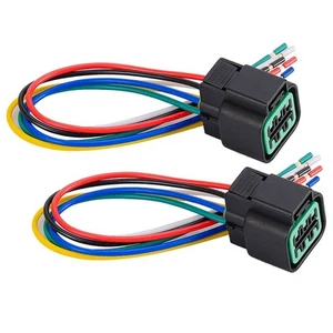 2x Headlight Connector Wiring Harness Pigtail Plug Fit for Kia Sportage 05-10 - Picture 1 of 7