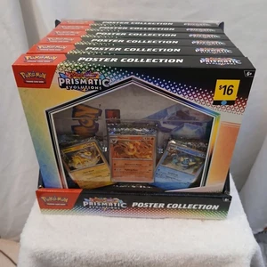 Pokemon TCG Prismatic Evolutions Poster Sammlung X6 MIT Display Box - Bild 1 von 2