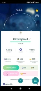 Shiny Gimmighoul Can Evolve +30x Non Shiny Gimmighoul 20k Stardust Mini PTC - Picture 1 of 3