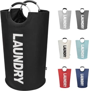 DOKEHOM 90L Large Laundry Basket, Collapsible Bag, 90L, Black - Picture 1 of 10
