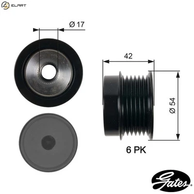 ALTERNATOR FREEWHEEL CLUTCH OAP7035 FOR VAUXHALL ZAFIRA/Mk/II VECTRA ASTRAVAN - Image 1 of 4