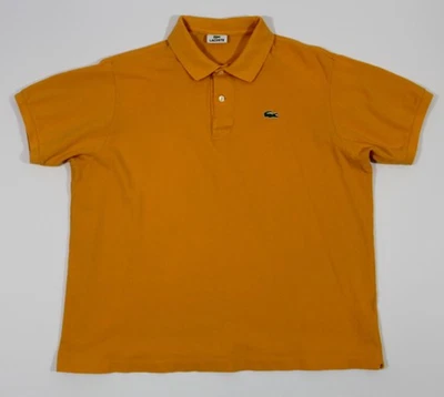 LACOSTE 7 MEN’S SHORT SLEEVE PIQUE POLO SHIRT IN TANGERIN CROPPED VINTAGE - Image 1 of 4