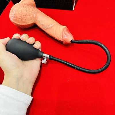 Dilatador dilatador de silicona inflable para pene masculino tubo de sonido juguetes sexuales BDSM Foto 1 de 4