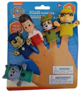 Nickelodeon PAW Patrol Bath Finger Puppets Friends Age 3+ New on Card - Picture 1 of 2