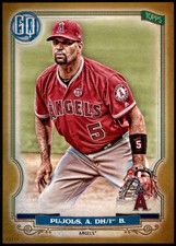 Albert Pujols 2020 Topps Gypsy Queen 5x7 Gold #204 /10 Angels