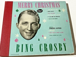 Merry Christmas Bing Crosby 78rpm 4 Records Set 1945 Andrews Sisters Decca 550 - Picture 1 of 7