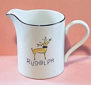 Pottery Barn Creamer Reindeer Gravy Sauce Boat RUDOLPH Holiday Christmas - Picture 1 of 7