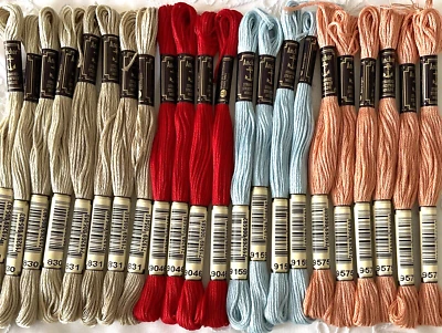 Anchor Stranded Sticktwist Mouline Cotton Floss Lot of 22 Asst Series 830 & 9000 - Image 1 of 4