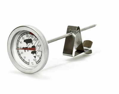 Thermometer für Räucherofen Räucher Smoker 120°C Räucherschrank Edelstahl 127mm