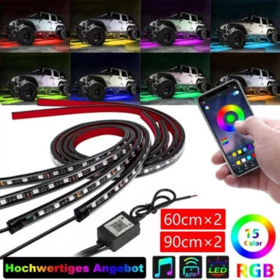 MARKENLOS LED RGB Auto Unterbodenbeleuchtung Underglow Körper Atmosphäre Lichtleiste App